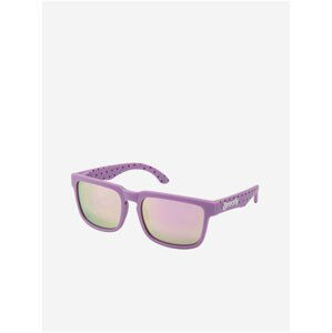 Světle fialové dámské puntíkované sluneční brýle Meatfly Memphis