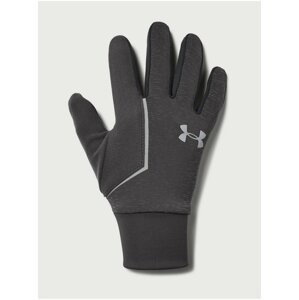Tmavě šedé pánské rukavice Under Armour Mens SS CGI Run Liner Glove
