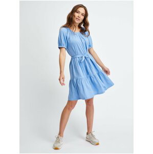 Modré dámské šaty s volánem GAP