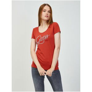 Červené dámské tričko Guess Bryanna