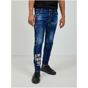 Tmavě modré pánské slim fit džíny DSQUARED2