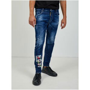 Tmavě modré pánské slim fit džíny DSQUARED2