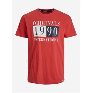 Červené pánské tričko Jack & Jones International