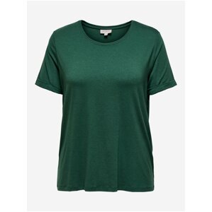 Zelené basic tričko ONLY CARMAKOMA Carma