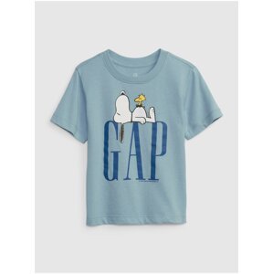 Modré klučičí tričko GAP & Peanuts Snoopy