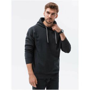 Černá pánská mikina s kapucí Ombre Clothing B1313