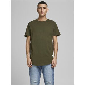 Khaki pánské basic tričko Jack & Jones Noa