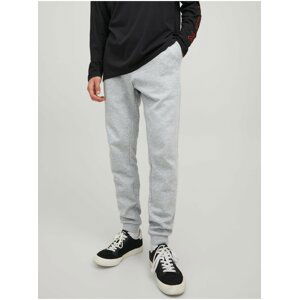 Světle šedé žíhané basic tepláky Jack & Jones New Basic