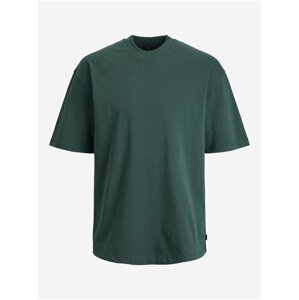 Tmavě zelené basic tričko Jack & Jones Blakam