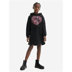 Černé holčičí mikinové šaty Desigual Ariza