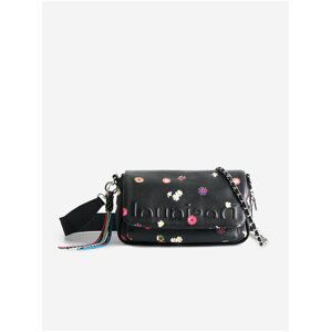 Černá dámská květovaná crossbody kabelka Desigual Daisy Pop Tromso