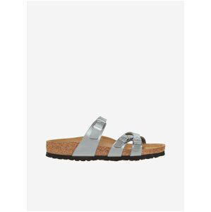 Dámské pantofle ve stříbrné barvě Birkenstock Franca