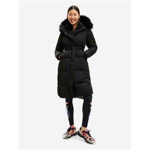 Černý dámský zimní kabát Desigual Noruega