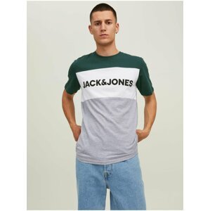 Zeleno-šedé tričko Jack & Jones