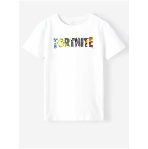 Bílé klučičí tričko name it Frame Fortnite