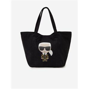 Zlato-černý vzorovaný shopper KARL LAGERFELD