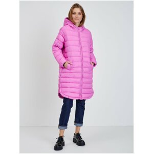 Růžový prošívaný kabát ONLY Melody