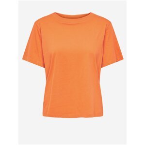 Oranžové dámské tričko s potiskem na zádech JDY Berry