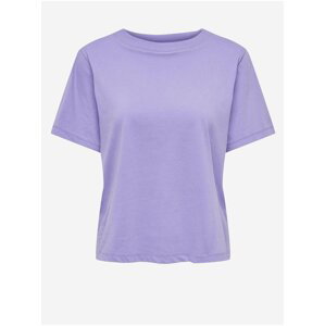 Světle fialové dámské tričko s potiskem na zádech JDY Berry