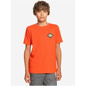 Oranžové klučičí tričko s potiskem Quiksilver Nineties Son