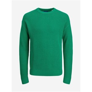 Zelený žebrovaný svetr Jack & Jones Brink