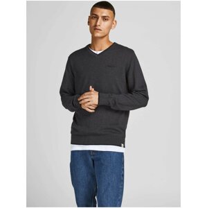 Tmavě šedý lehký svetr Jack & Jones Tons