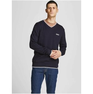 Tmavě modrý lehký svetr Jack & Jones Tons