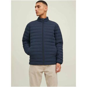 Tmavě modrá prošívaná bunda Jack & Jones Puffer