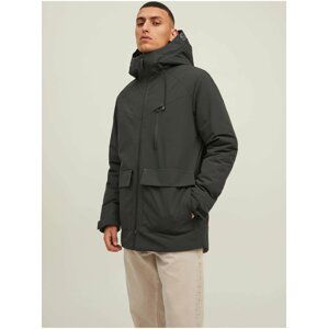 Černá parka s kapucí Jack & Jones Kaiser