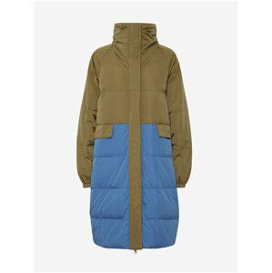 Modro-khaki dámský kabát ICHI