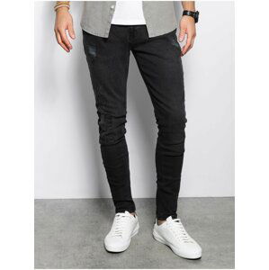 Černé pánské skinny fit džíny Ombre Clothing P1060