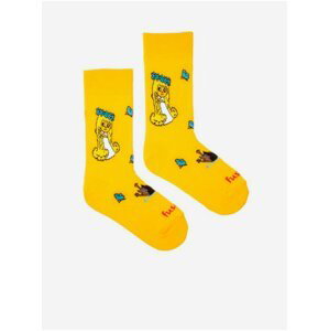 Žluté holčičí vzorované ponožky Fusakle Víla Amálka