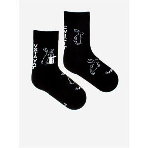 Černé holčičí vzorované ponožky Fusakle Bob a Bobek