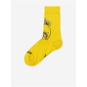 Žluté holčičí vzorované ponožky Fusakle Včelka Mája