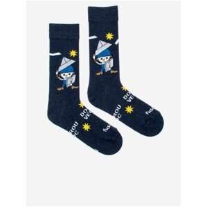 Tmavě modré klučičí vzorované ponožky Fusakle Večerníček