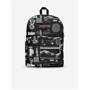 Černý vzorovaný batoh Jansport Superbreak Plus