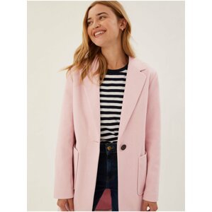 Růžový dámský kabát Marks & Spencer