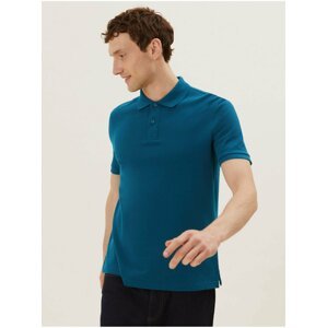 Tmavě modré pánské polo tričko Marks & Spencer