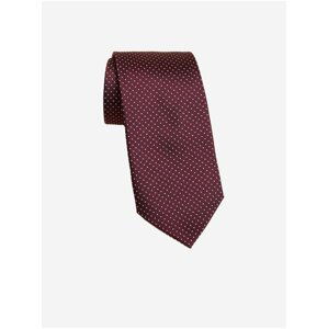 Vínová pánská puntíkovaná kravata Marks & Spencer