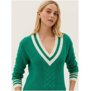 Zelený dámský svetr Marks & Spencer
