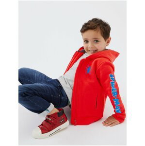 Mikina Spider-Man™ s kapucí a vysokým podílem bavlny (2–7 let) Marks & Spencer červená