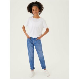 Modré holčičí džíny střihu mom Marks & Spencer