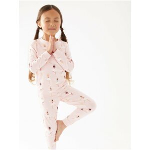 Růžové holčičí pyžamo s vysokým podílem bavlny  Marks & Spencer