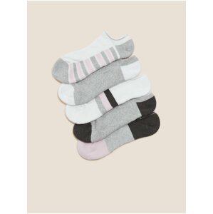Balení pěti párů dámských mimořádně pohodlných nízkých ponožek v šedé barvě Marks & Spencer