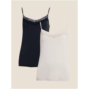 Sada dvou dámských tílek v černé a bílé barvě s technologií Cool Comfort Marks & Spencer