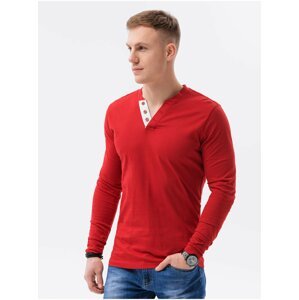 Červené pánské tričko Ombre Clothing L133