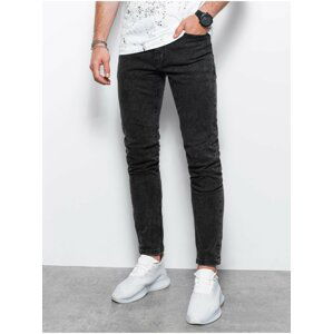 Černé pánské skinny fit džíny Ombre Clothing P1062