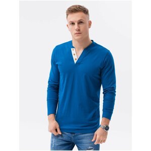 Modré pánské tričko Ombre Clothing L133
