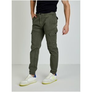 Tmavě zelené pánské kalhoty s kapsami Tom Tailor Denim