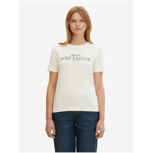 Krémové dámské tričko Tom Tailor Denim